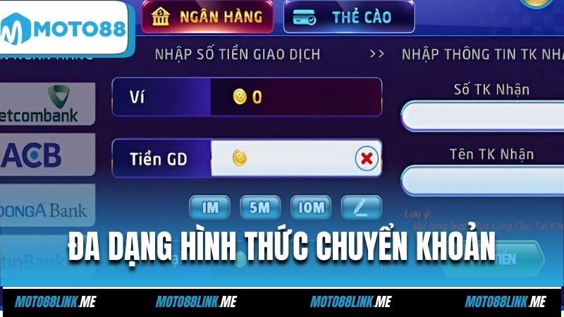 Đa dạng hình thức chuyển khoản